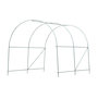 Voir la diapositive 6 : OUTSUNNY Serre de jardin tunnel surface sol 5 m² 2,5L x 2l x 2H m châssis tubulaire renforcé 18 mm 4 fenêtres blanc