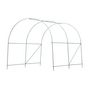 Voir la diapositive 6 : OUTSUNNY Serre de jardin tunnel surface sol 5 m² 2,5L x 2l x 2H m châssis tubulaire renforcé 18 mm 4 fenêtres blanc