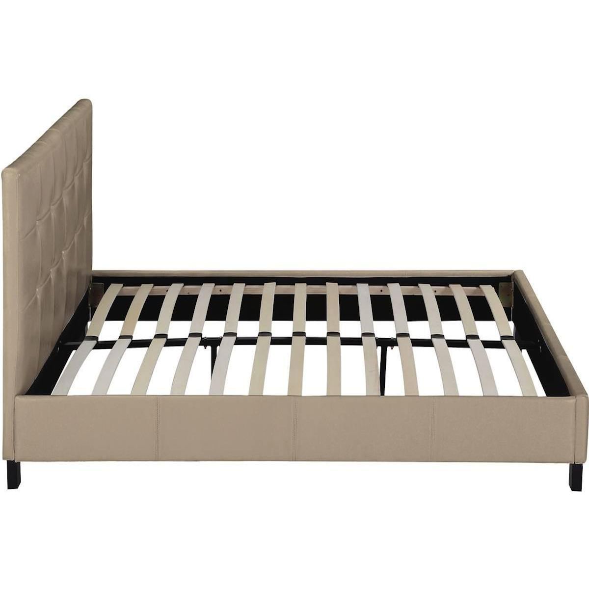 Habitat et Jardin Lit double en pvc  Julia  - 160 x 200 - Taupe