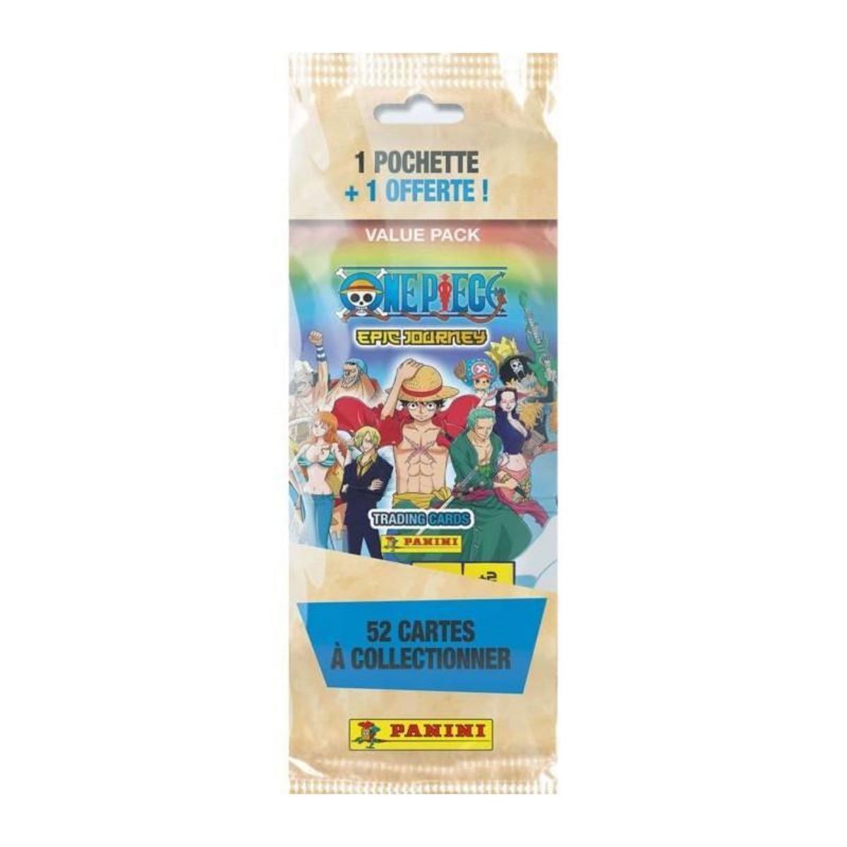 Panini Fat pack 1 poch achetée + 1 offerte - PANINI - One Piece - 52 cartes