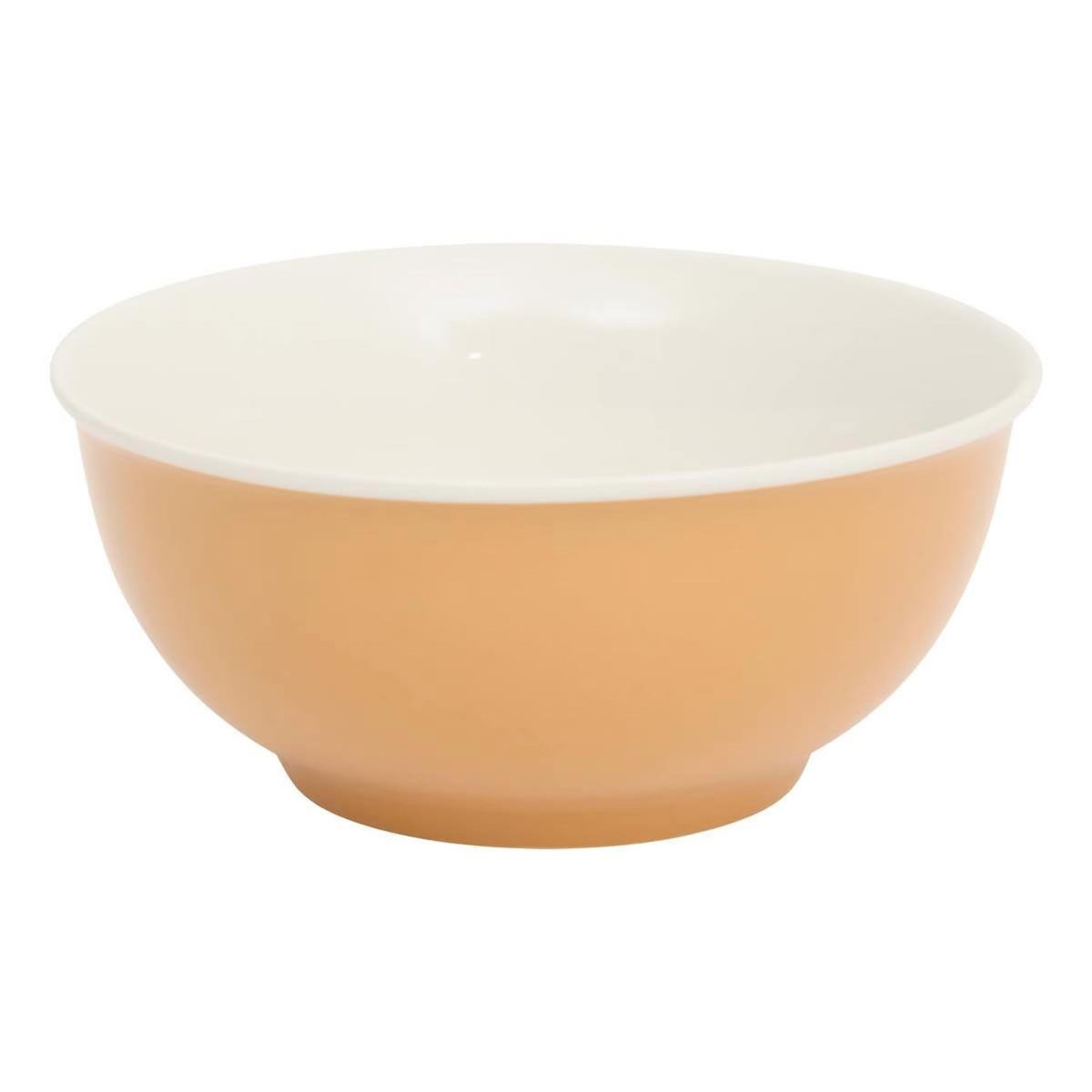 SECRET DE GOURMET Lot de 6 Bols en Porcelaine  Nature  52cl Ocre