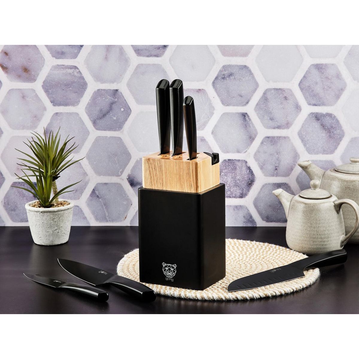 BJORN Bloc couteaux de cuisine JENSEN PORVOO - 8 pièces