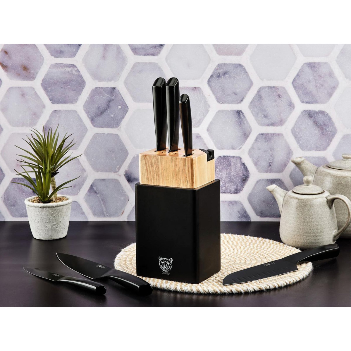 BJORN Bloc couteaux de cuisine JENSEN PORVOO - 8 pièces