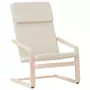 VIDAXL Chaise de relaxation Creme Tissu