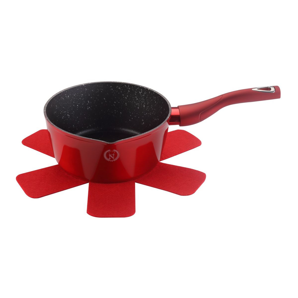 NAPOLEON Casserole induction rouge métallique 16 cm