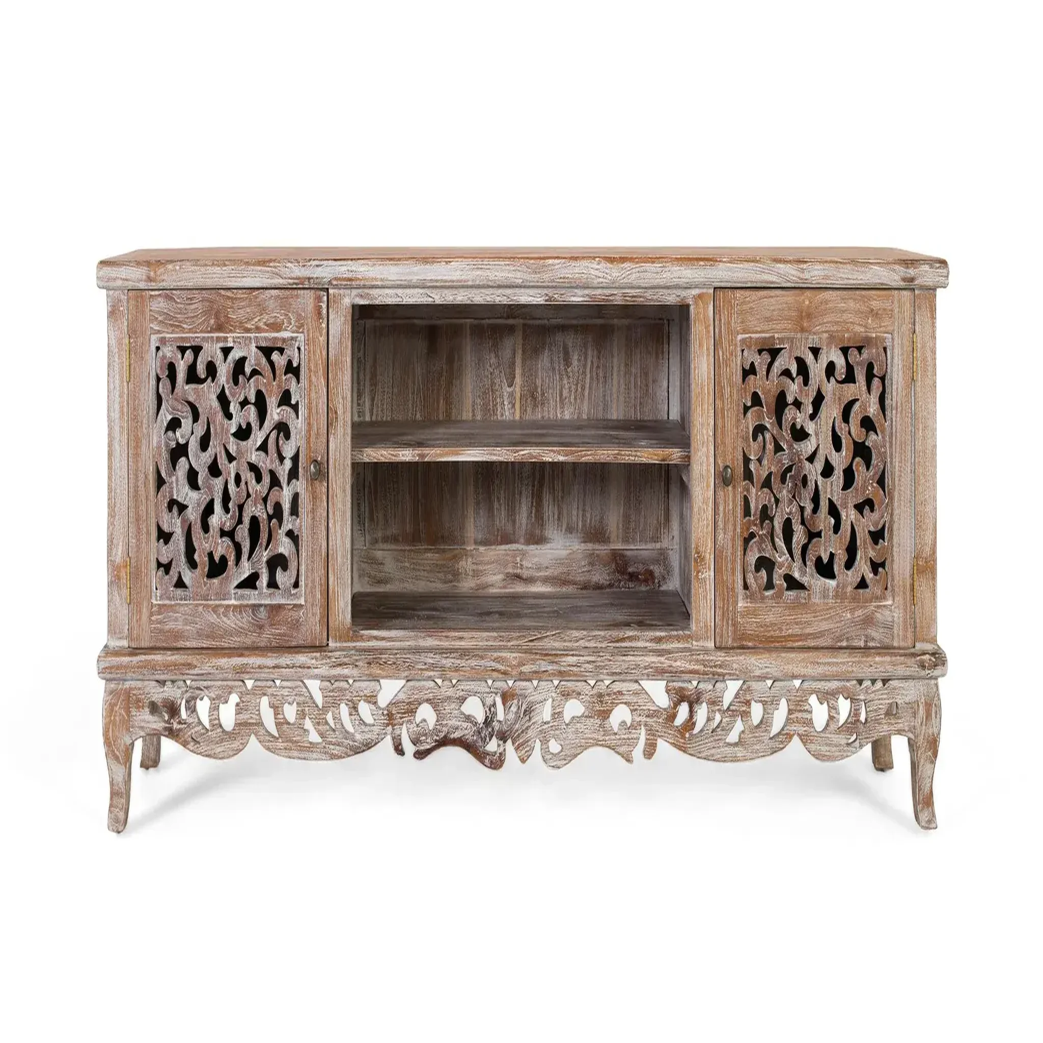 GINER Y COLOMER SL Meuble tv en bois de teck 190 cm style vintage provençal