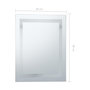 Voir la diapositive 6 : VIDAXL Miroir a LED pour salle de bains et capteur tactile 60x80 cm