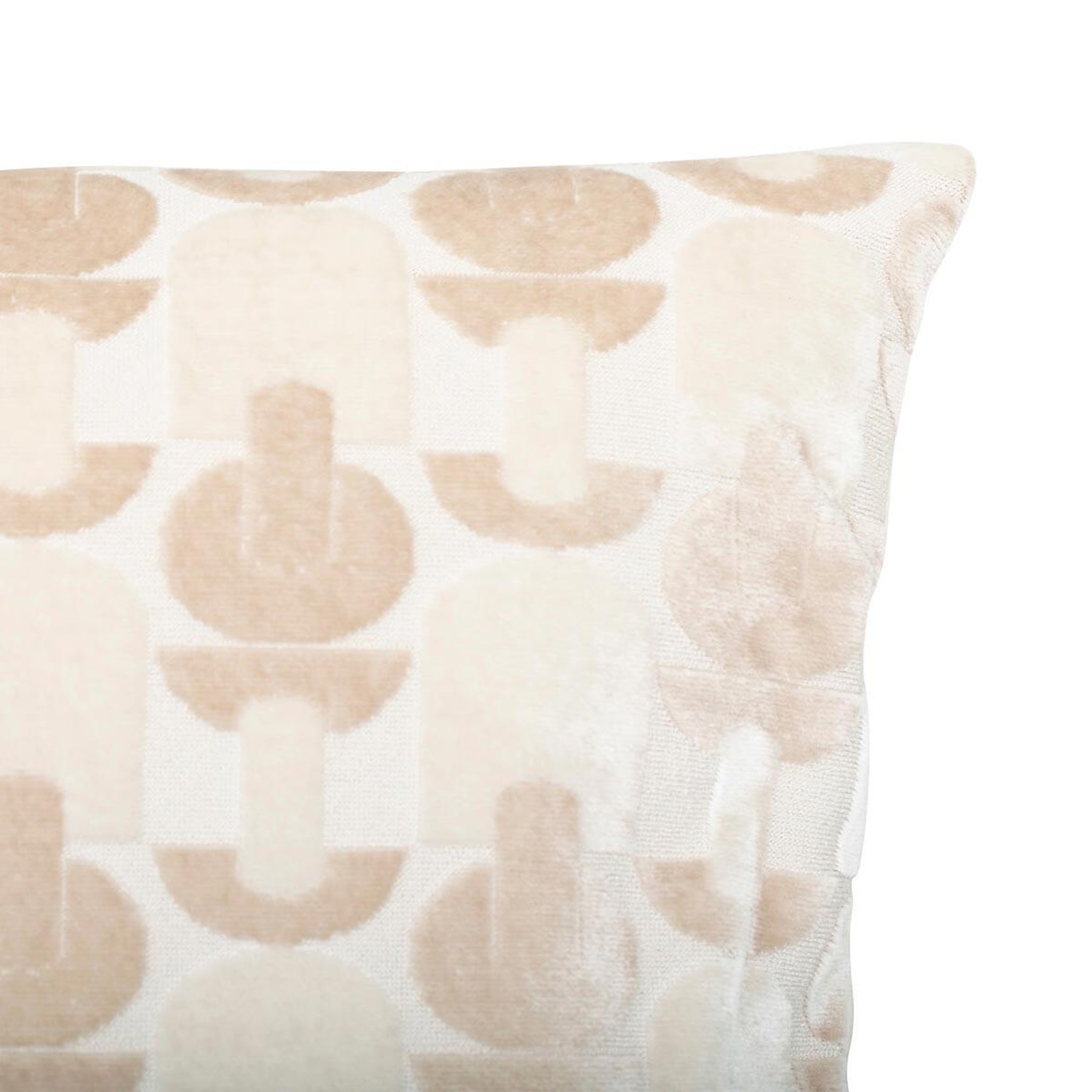 Voir la diapositive 2 : ATMOSPHERA Coussin jacquard en velours  luna  35x75cm beige lin