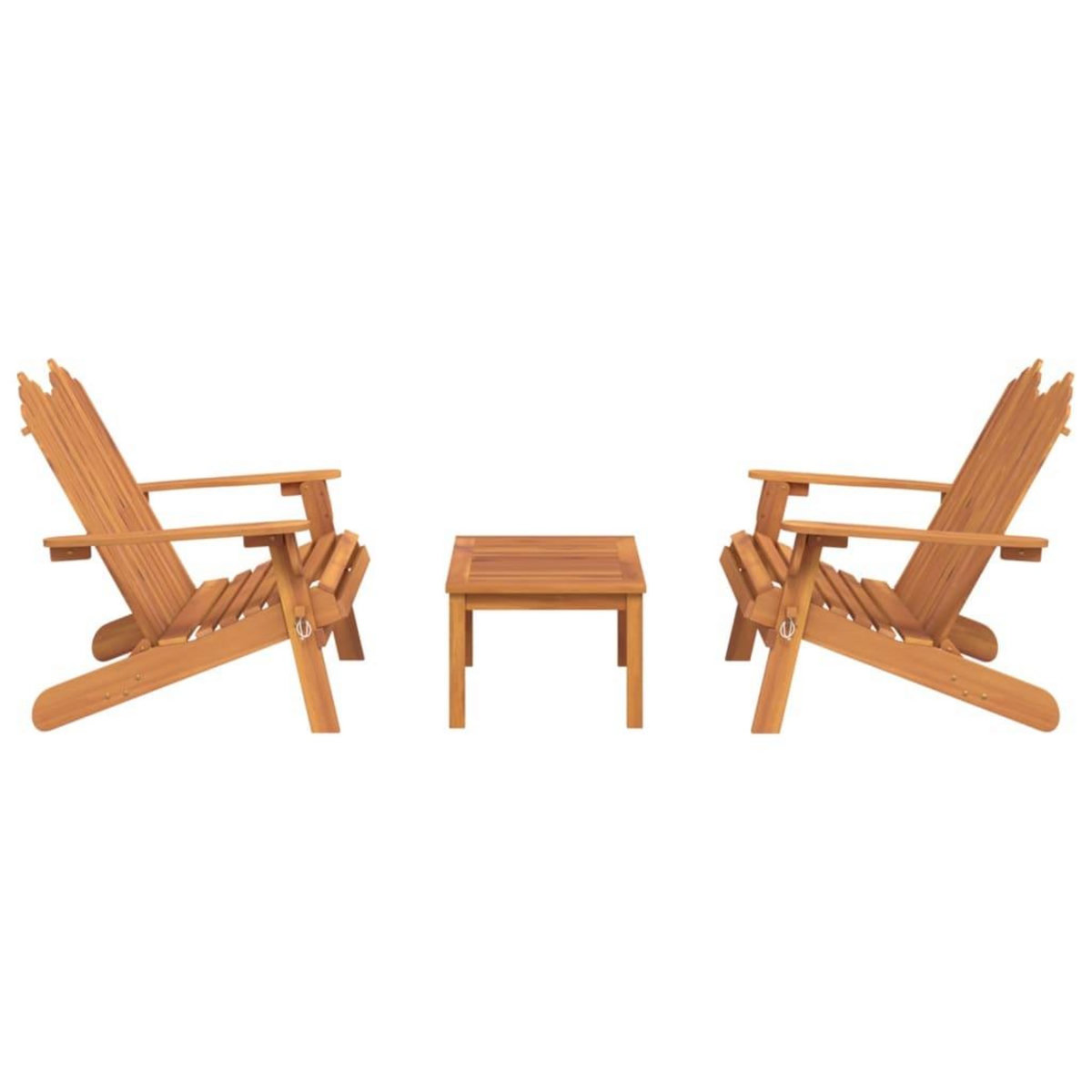 VIDAXL Ensemble de salon de jardin Adirondack 3 pcs bois acacia solide