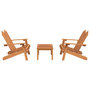 Voir la diapositive 3 : VIDAXL Ensemble de salon de jardin Adirondack 3 pcs bois acacia solide