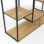 Voir la diapositive 5 : ID MARKET Etagère bibliothèque DETROIT avec 11 compartiments design industriel 143 cm