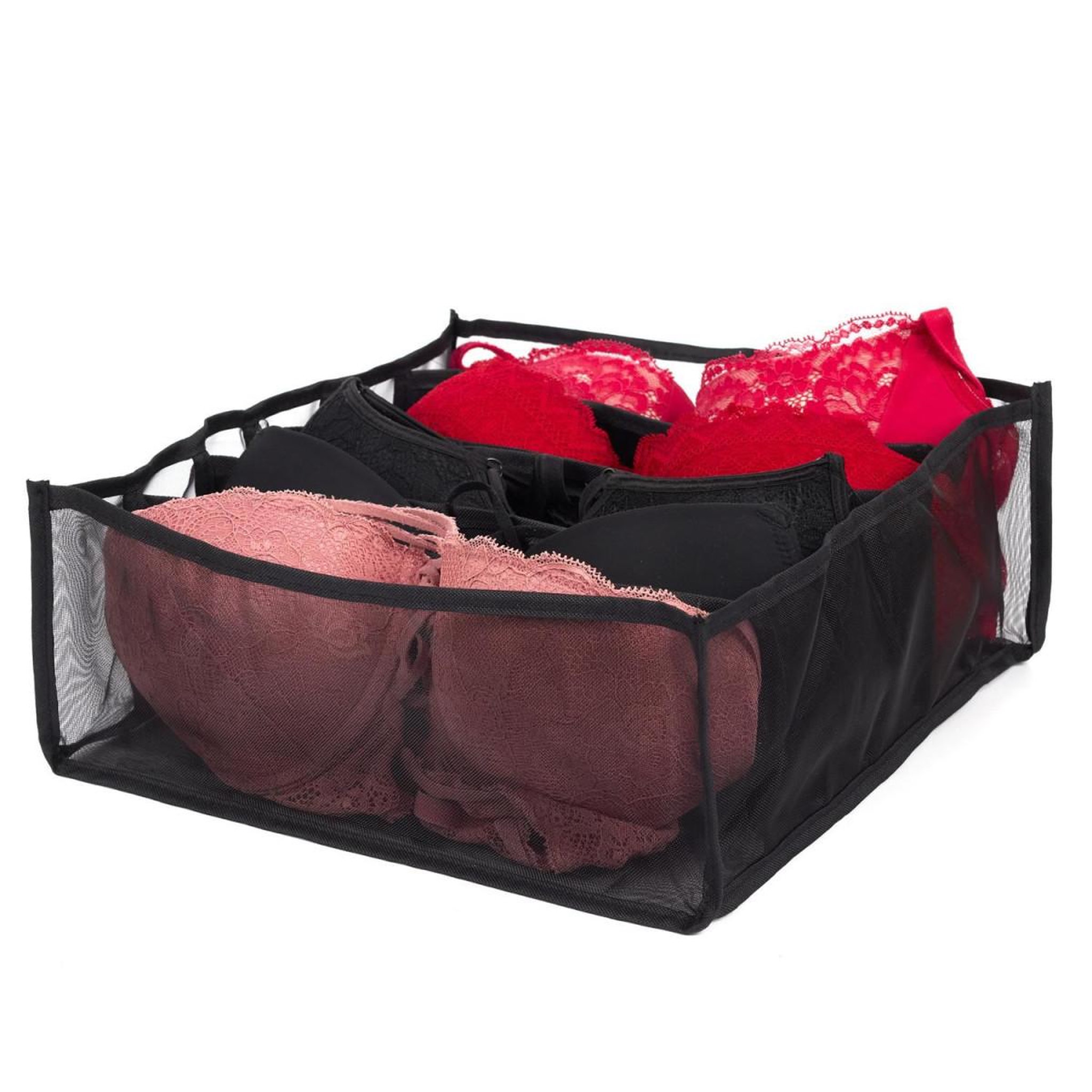 Je cherche une idee Lot de 6 rangements  sous-vêtements  32cm noir