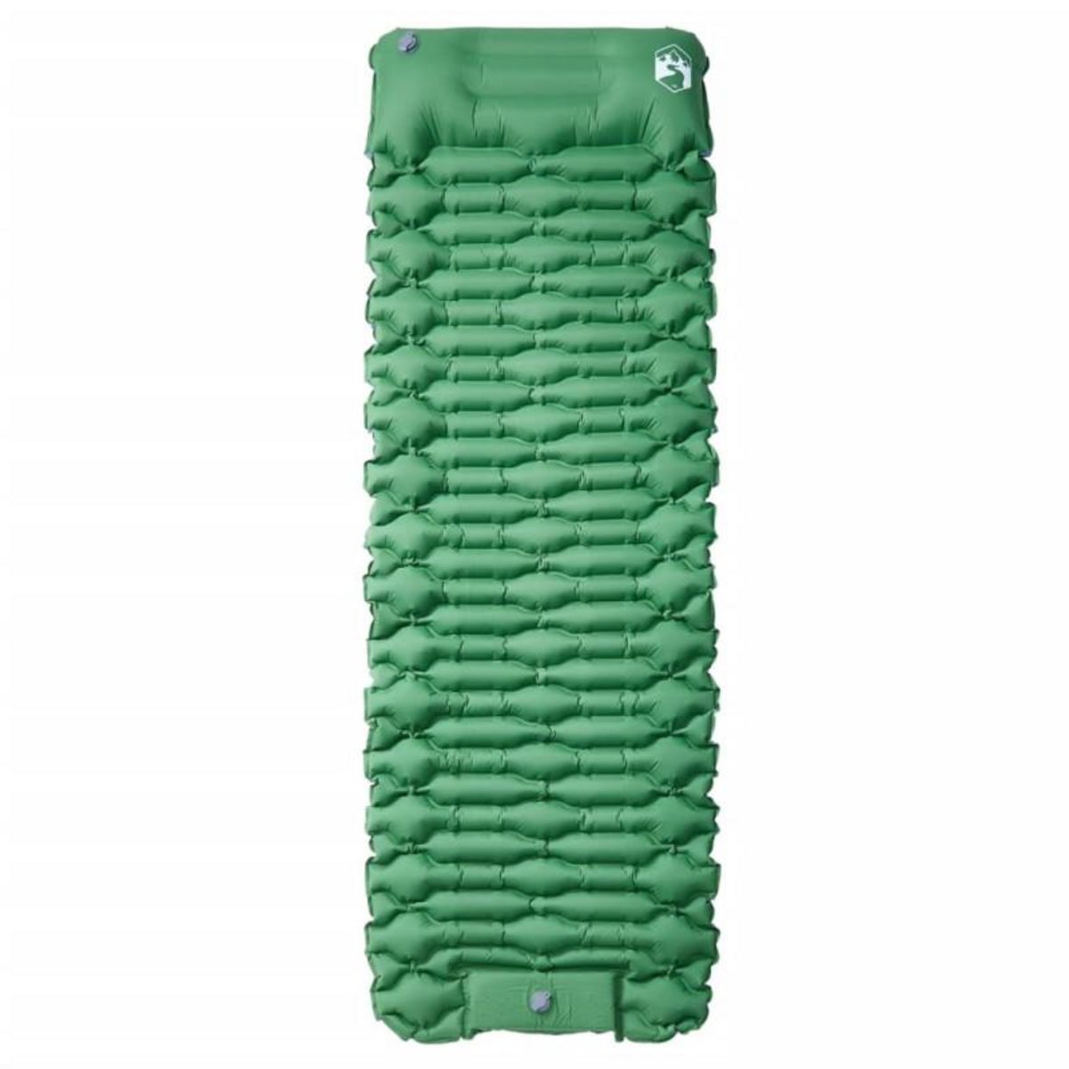 VIDAXL Matelas de camping autogonflant avec oreiller 1 personne vert