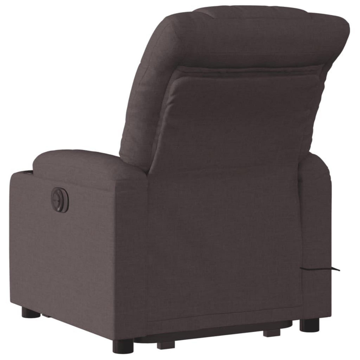VIDAXL Fauteuil inclinable de massage electrique Marron fonce Tissu