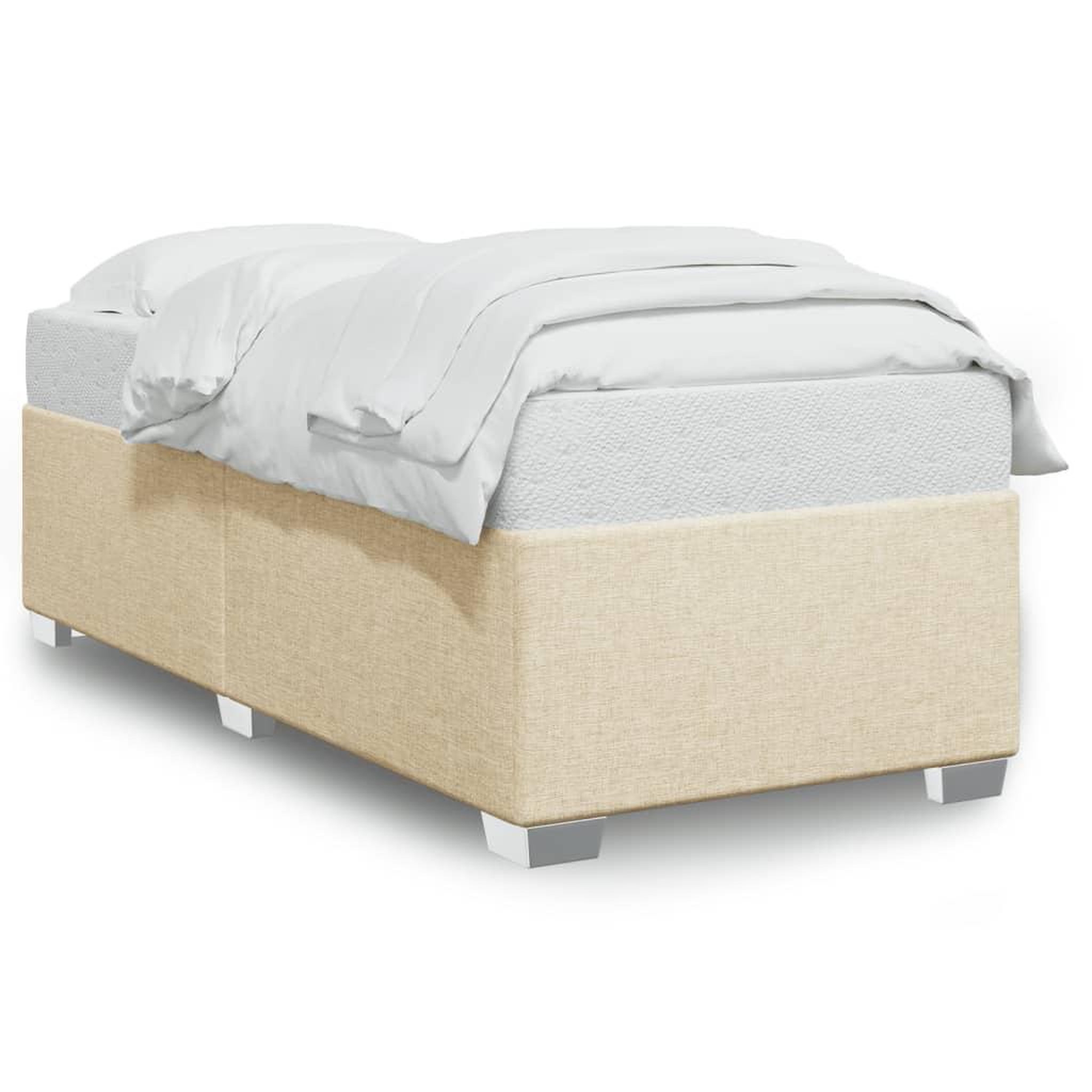 Voir la diapositive 2 : VIDAXL Cadre de lit sans matelas creme 80x200 cm tissu