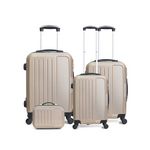 HERO HERO - Set de 4 Valises VESUVIO-C. Coloris disponibles : Gris, Beige, Rose, Bleu, Noir