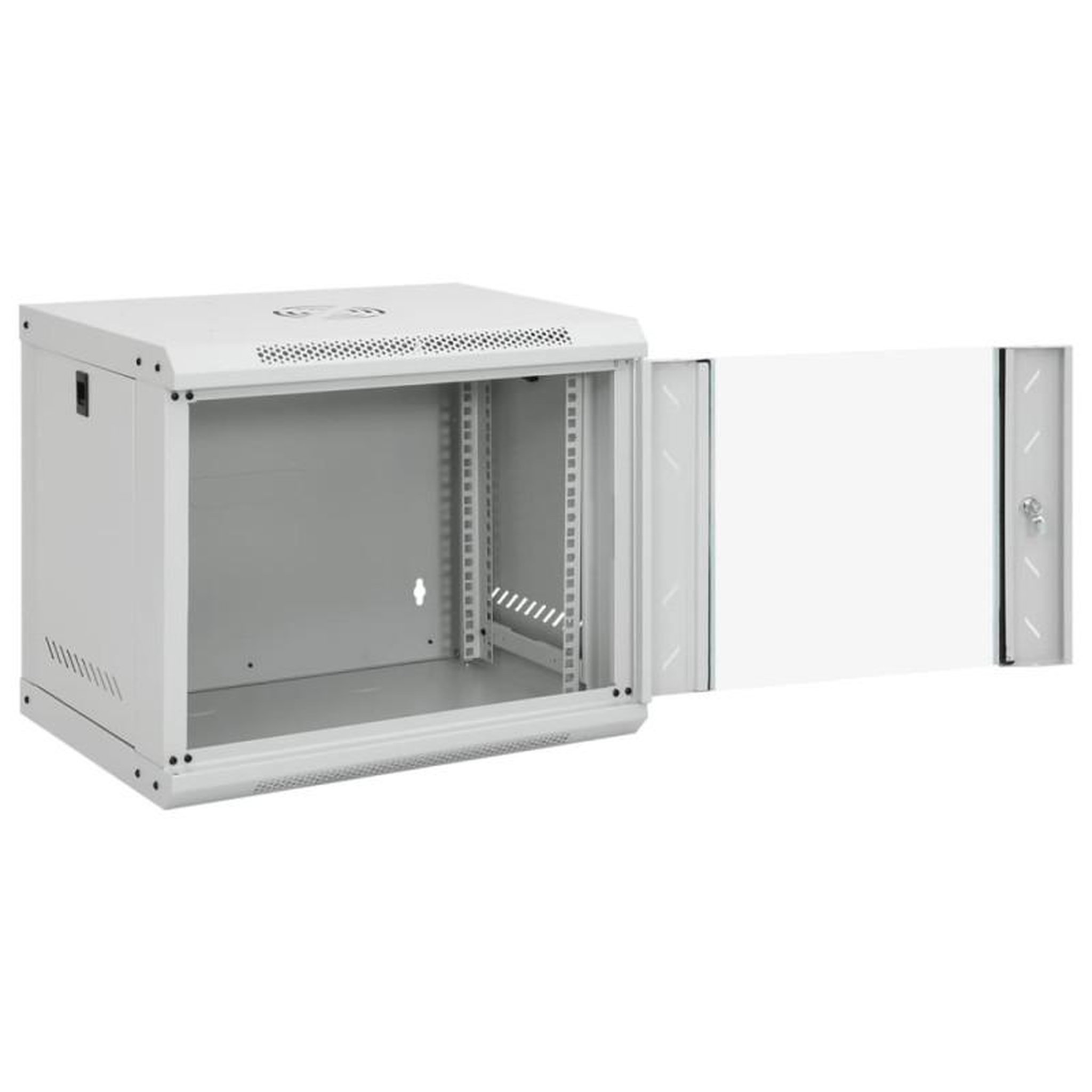 Voir la diapositive 2 : VIDAXL Coffret de réseau mural 9U 19 IP20 53x40x45 cm