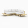 Voir la diapositive 5 : Rendez vous déco Salon de jardin blanc 4 personnes en bois de teck, canapé, table basse-Sunny