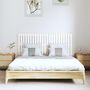 Voir la diapositive 3 : VIDAXL Tete de lit murale Blanc 147x3x60 cm Bois massif de pin