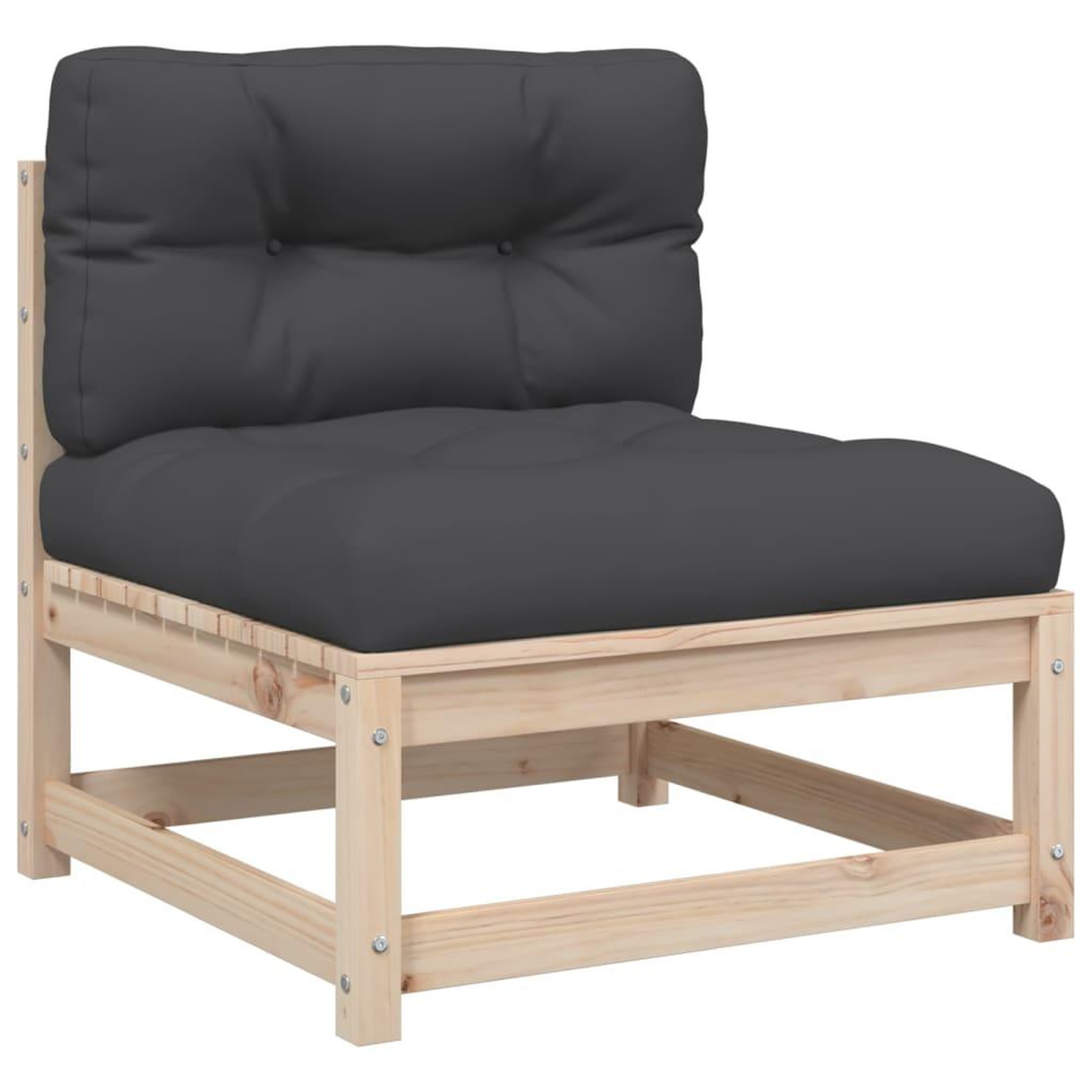 Voir la diapositive 5 : VIDAXL Salon de jardin 6 pcs avec coussins bois de pin massif