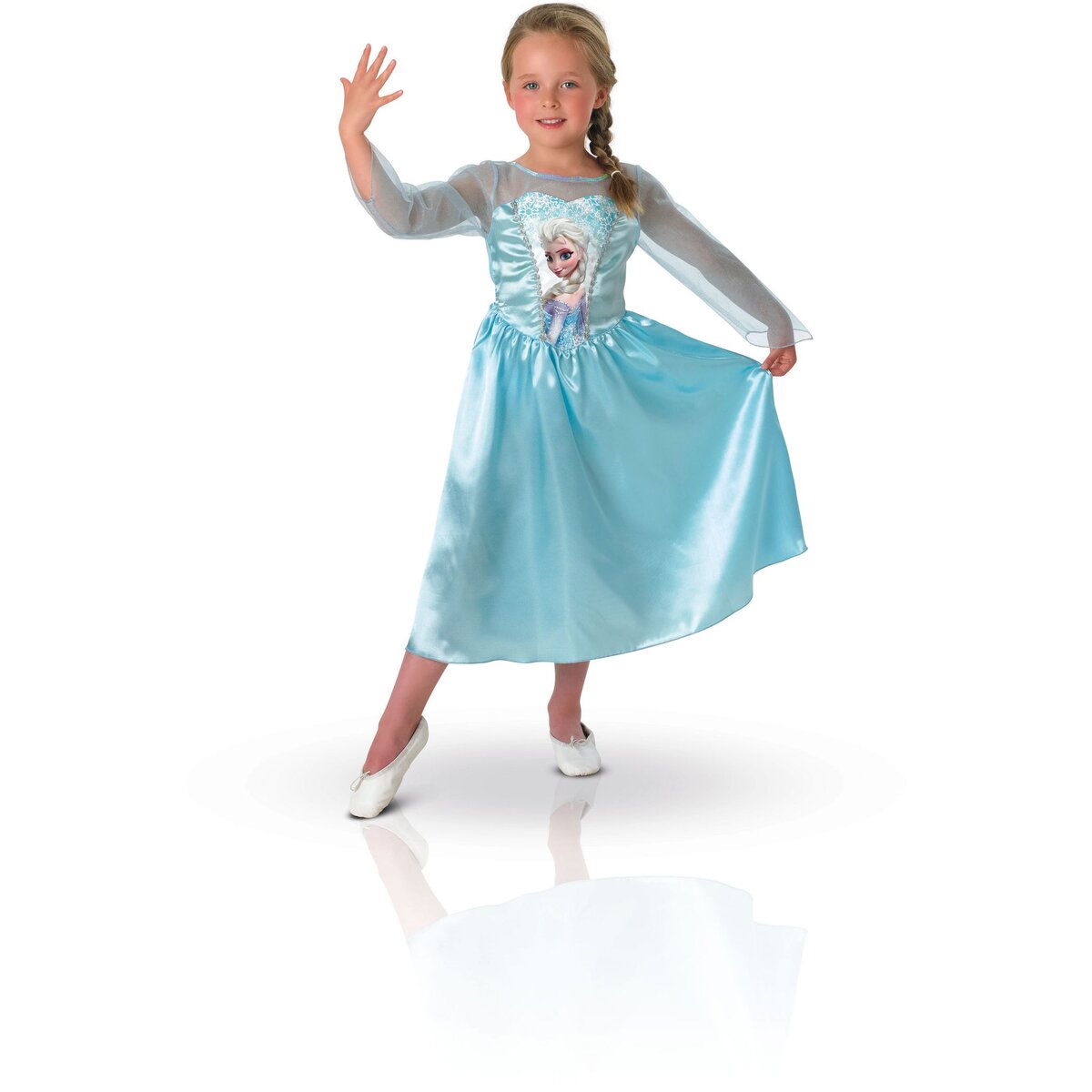 DISNEY Déguisement Elsa, La reine des neiges Taille S (3-4 ans)