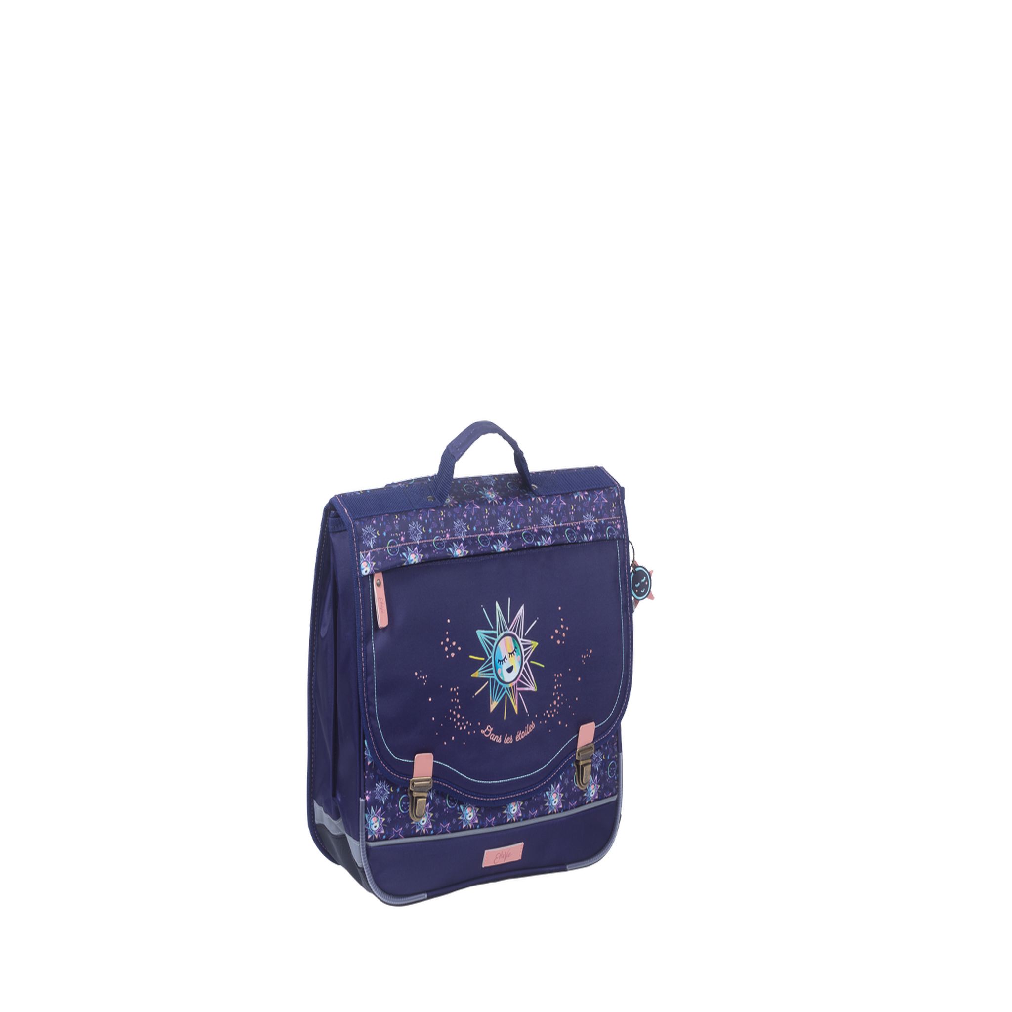 Bagtrotter Ettavee- Cartable scolaire 38 cm Moon - Fille - Bleu nuit - 2 compartiments