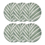SECRET DE GOURMET Lot de 6 Assiettes à Dessert  Green Harmony  19cm Vert