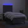Voir la diapositive 4 : VIDAXL Sommier a lattes de lit avec matelas et LED Gris fonce 80x200cm