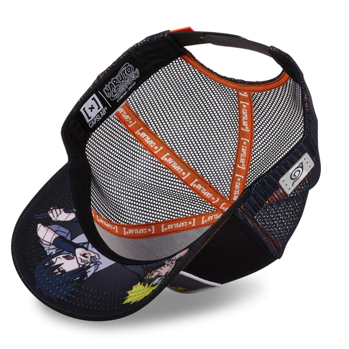CAPSLAB Casquette homme trucker finitions premium Naruto Shippuden