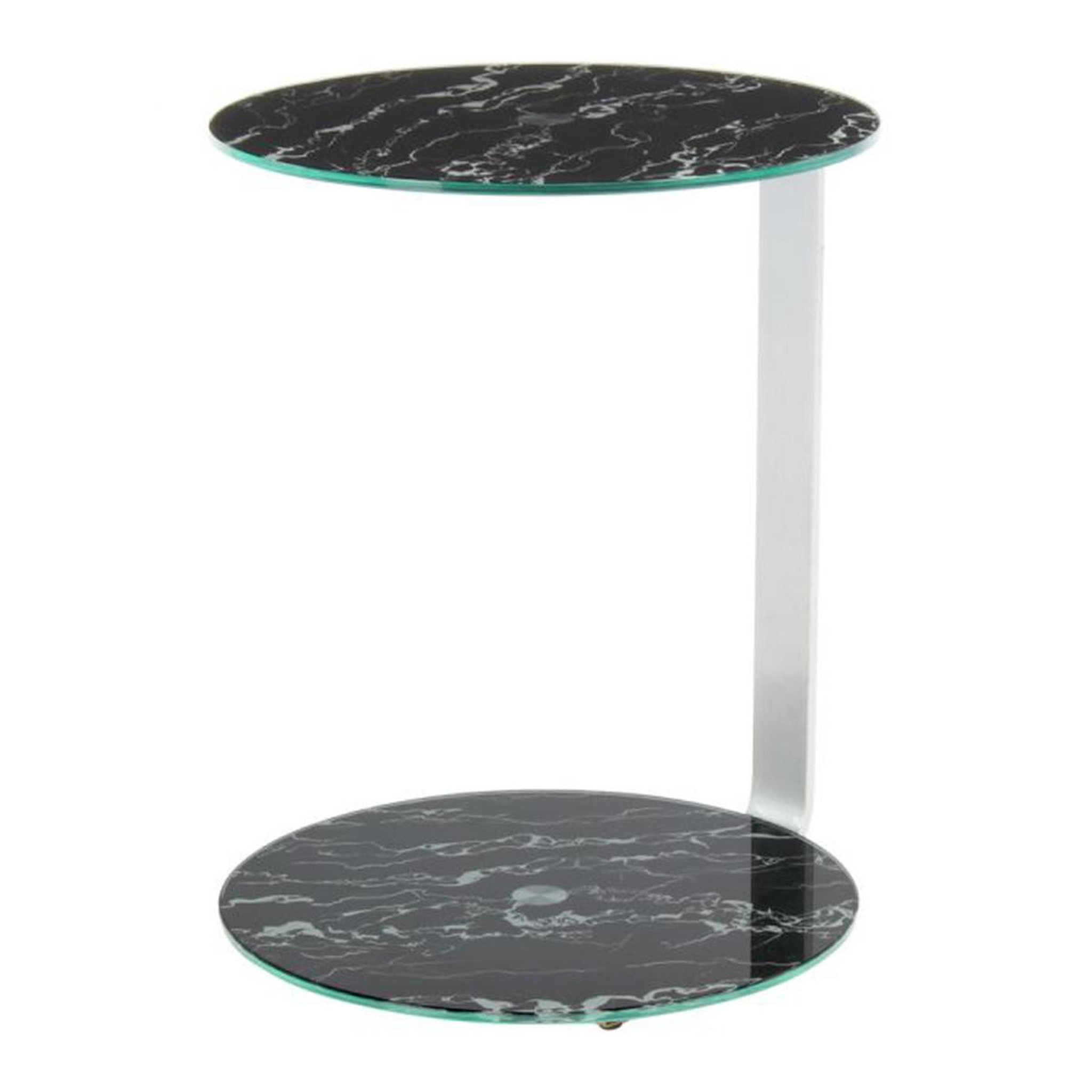 Voir la diapositive 1 : Paris Prix Table d'appoint design  quentin  53cm argent & noir