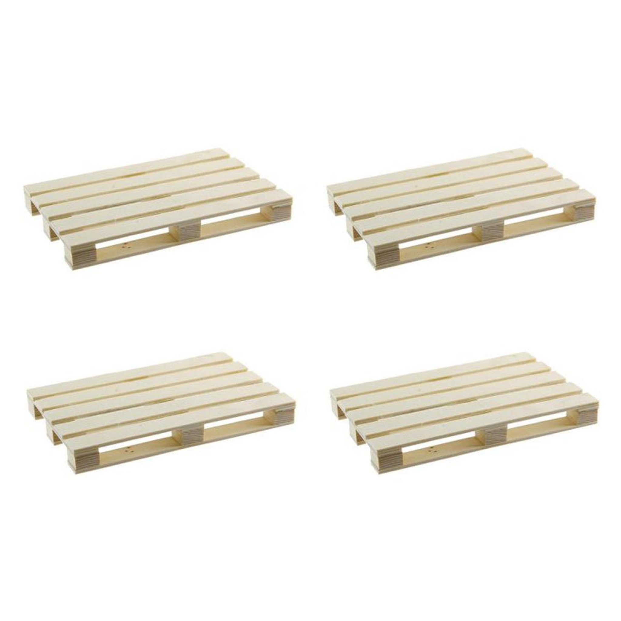 Voir la diapositive 1 : COOK CONCEPT Lot de 4 dessous de verre  palette  12cm naturel