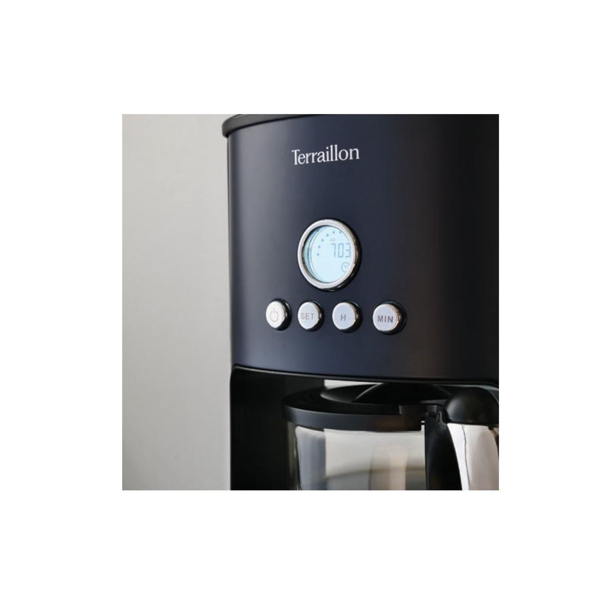 Voir la diapositive 4 : Terraillon Cafetière filtre programmable 10-12 tasses 1080w - 15439