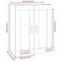 Voir la diapositive 6 : VIDAXL Armoire murale blanc 69,5x32,5x90 cm bois d'ingenierie