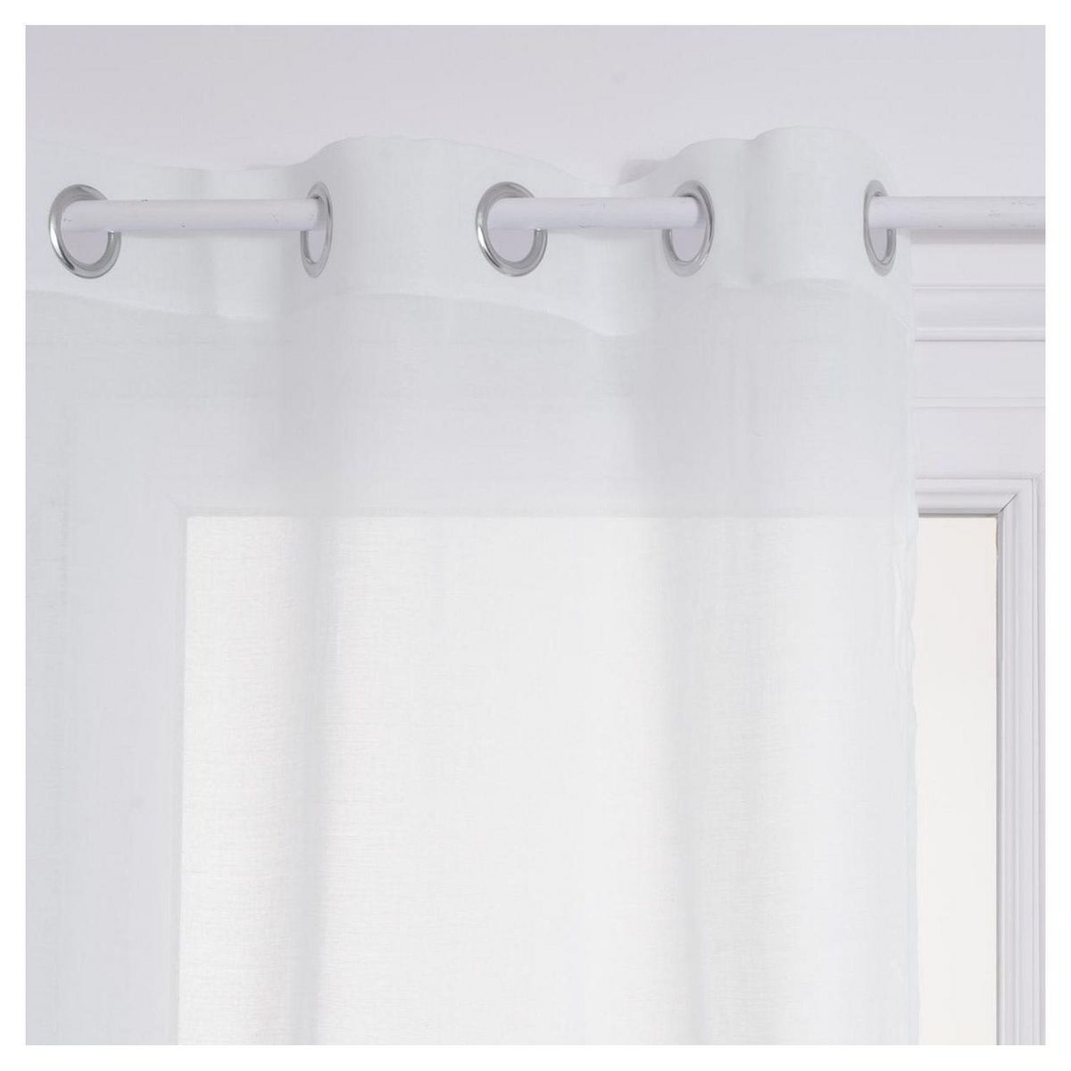 ATMOSPHERA Rideau Voilage uni oeillets métal en polyester 140x240cm ANA