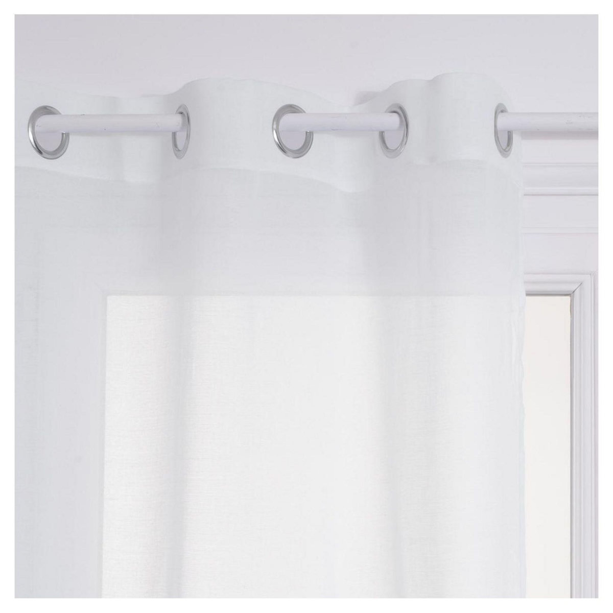 ATMOSPHERA Rideau Voilage uni oeillets métal en polyester 140x240cm ANA
