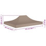 Voir la diapositive 6 : VIDAXL Toit de tente de reception 4,5x3 m Taupe 270 g/m^2