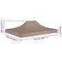 Voir la diapositive 6 : VIDAXL Toit de tente de reception 4,5x3 m Taupe 270 g/m^2