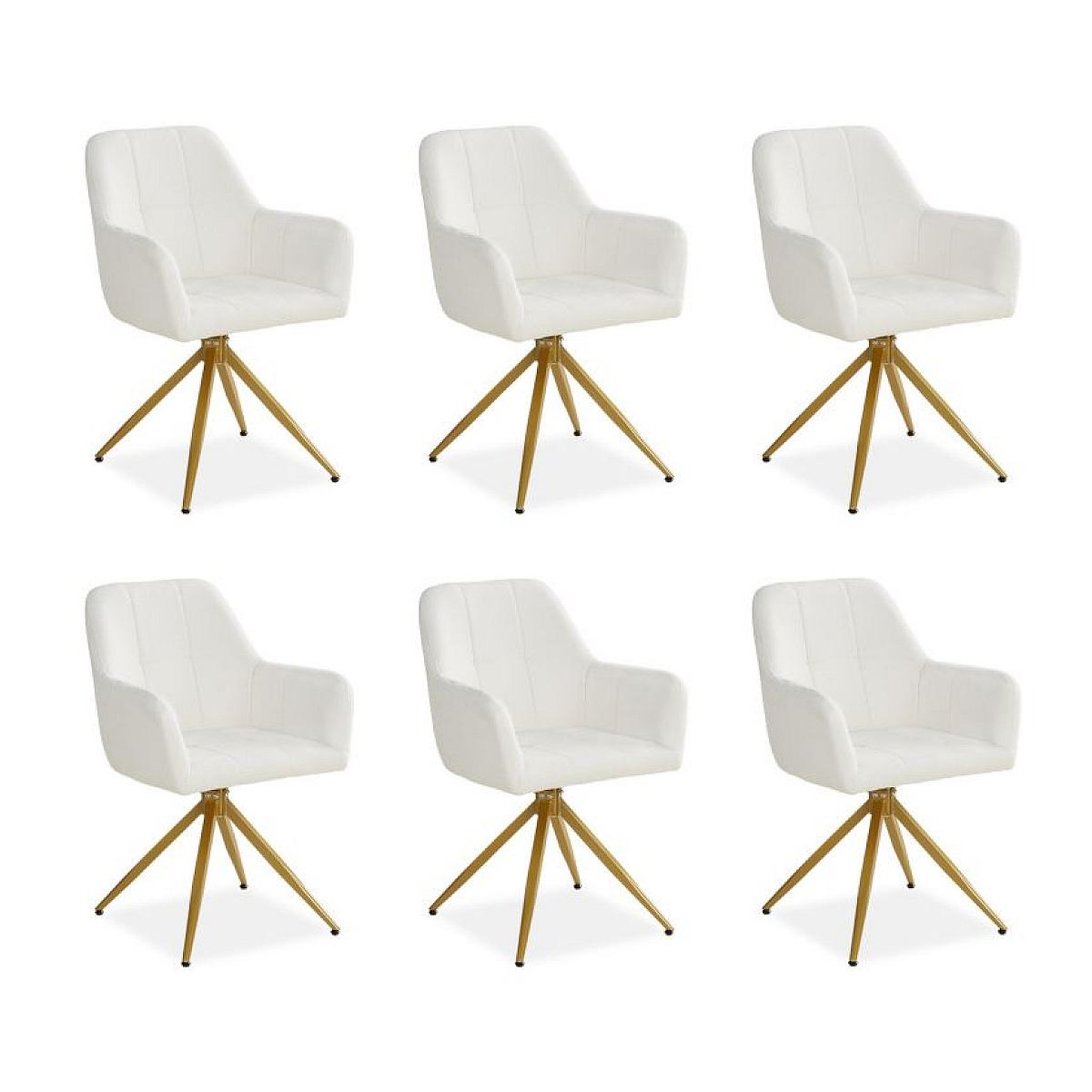 HomeStyle4U Chaise de salle à manger lot 6 chaises blanc