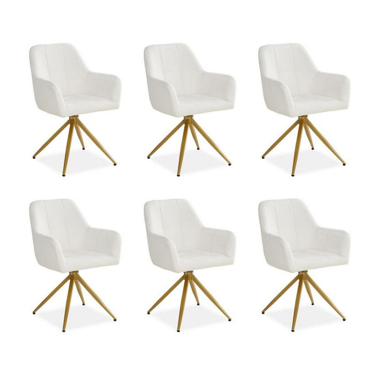 HomeStyle4U Chaise de salle à manger lot 6 chaises blanc