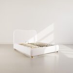 BEST MOBILIER Hugo - lit coffre - 160x200 cm - en tissu bouclette. Coloris disponibles : Beige