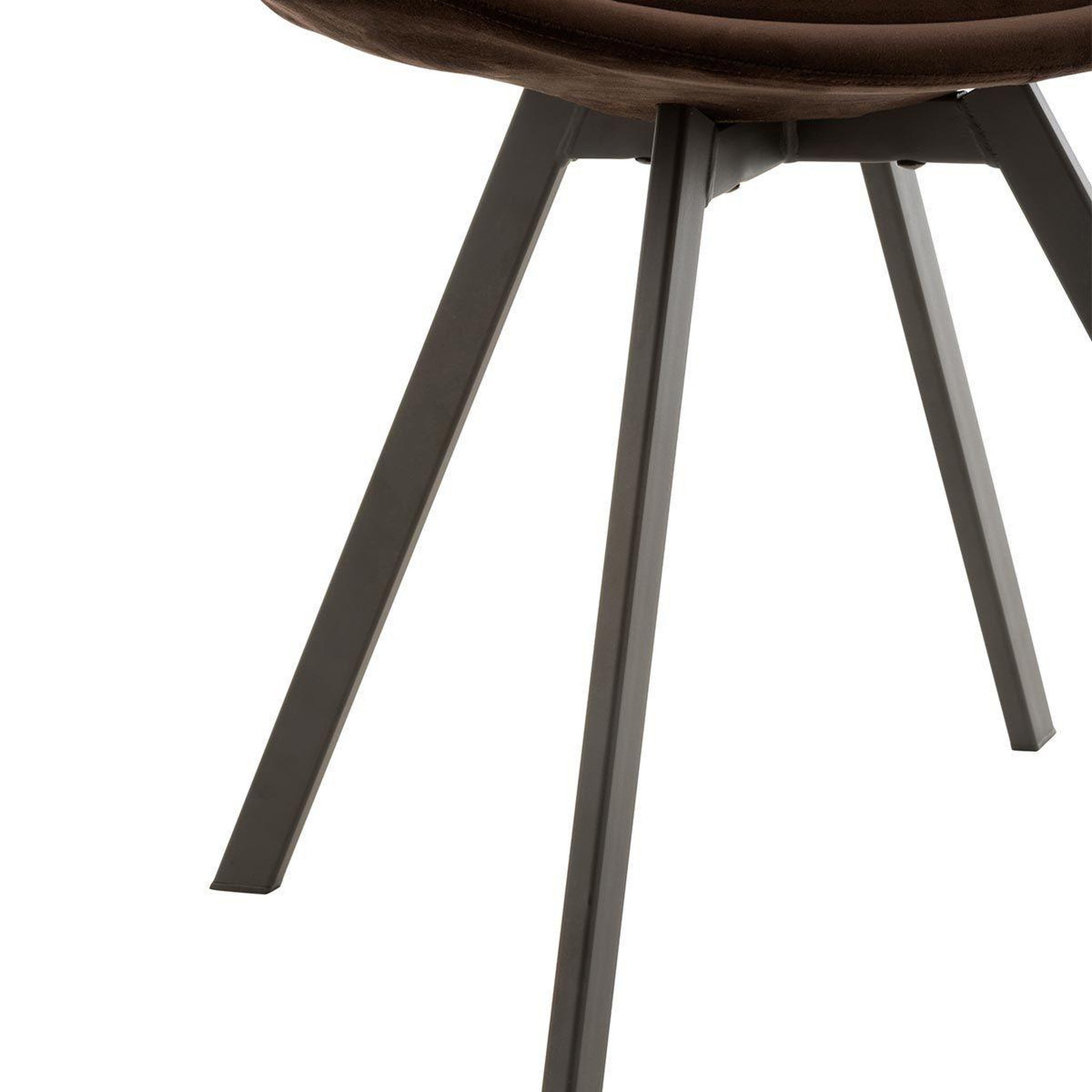 Voir la diapositive 5 : J-LINE Chaise design  hélène  84cm marron foncé