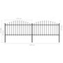 Voir la diapositive 5 : VIDAXL Cloture de jardin a dessus en lance Acier (1,25-1,5)x3,4 m Noir
