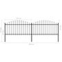 Voir la diapositive 5 : VIDAXL Cloture de jardin a dessus en lance Acier (1,25-1,5)x3,4 m Noir