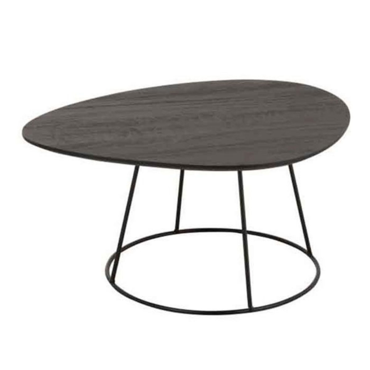 Paris Prix Table d'Appoint Design  Mesla  60cm Marron Foncé