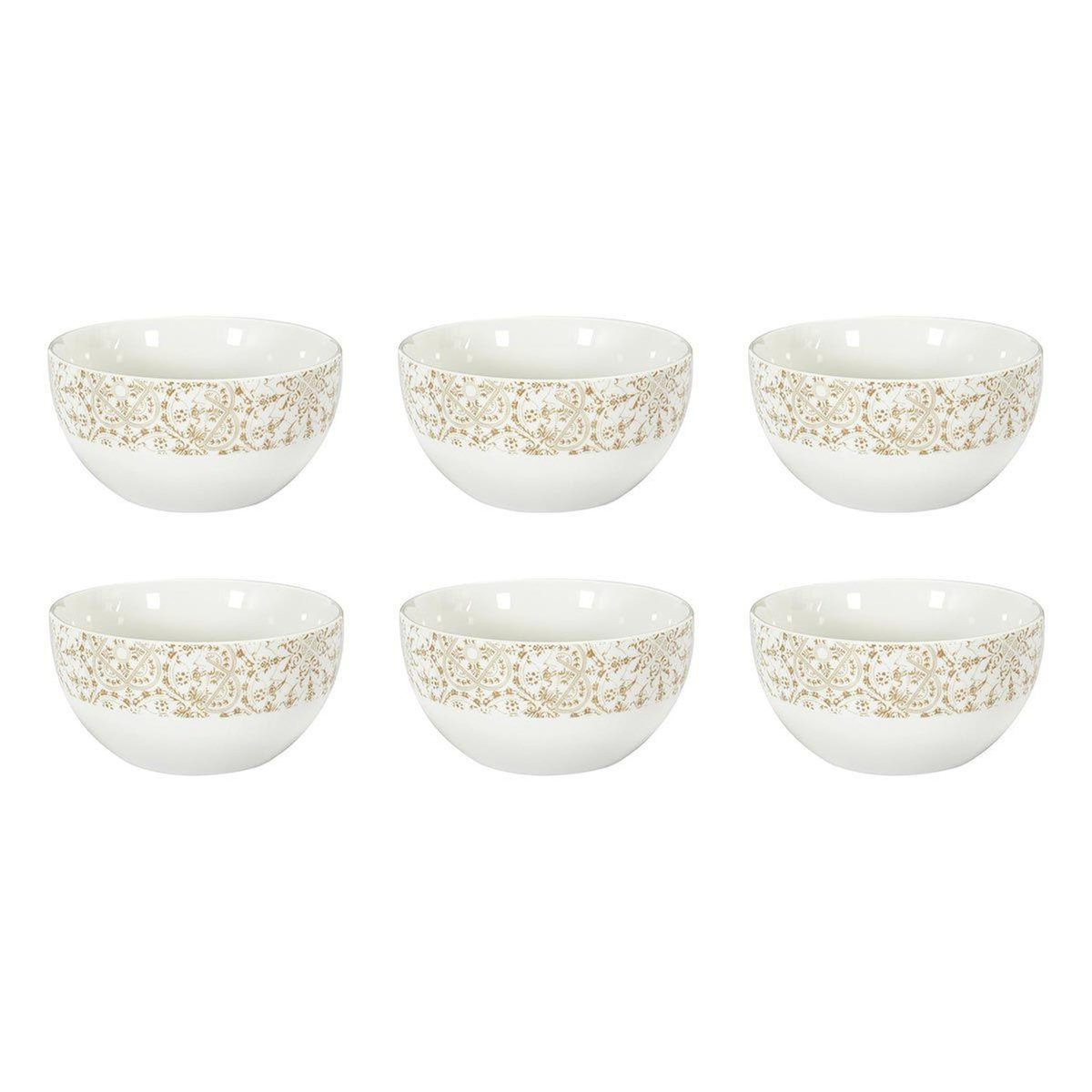 Paris Prix Lot de 6 Bols en Porcelaine  Faience  60cl Blanc