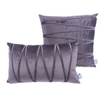 Paris Prix Lot de 2 Coussins Déco  Paulina  30x50cm Gris