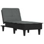 Voir la diapositive 2 : VIDAXL Chaise longue gris fonce tissu