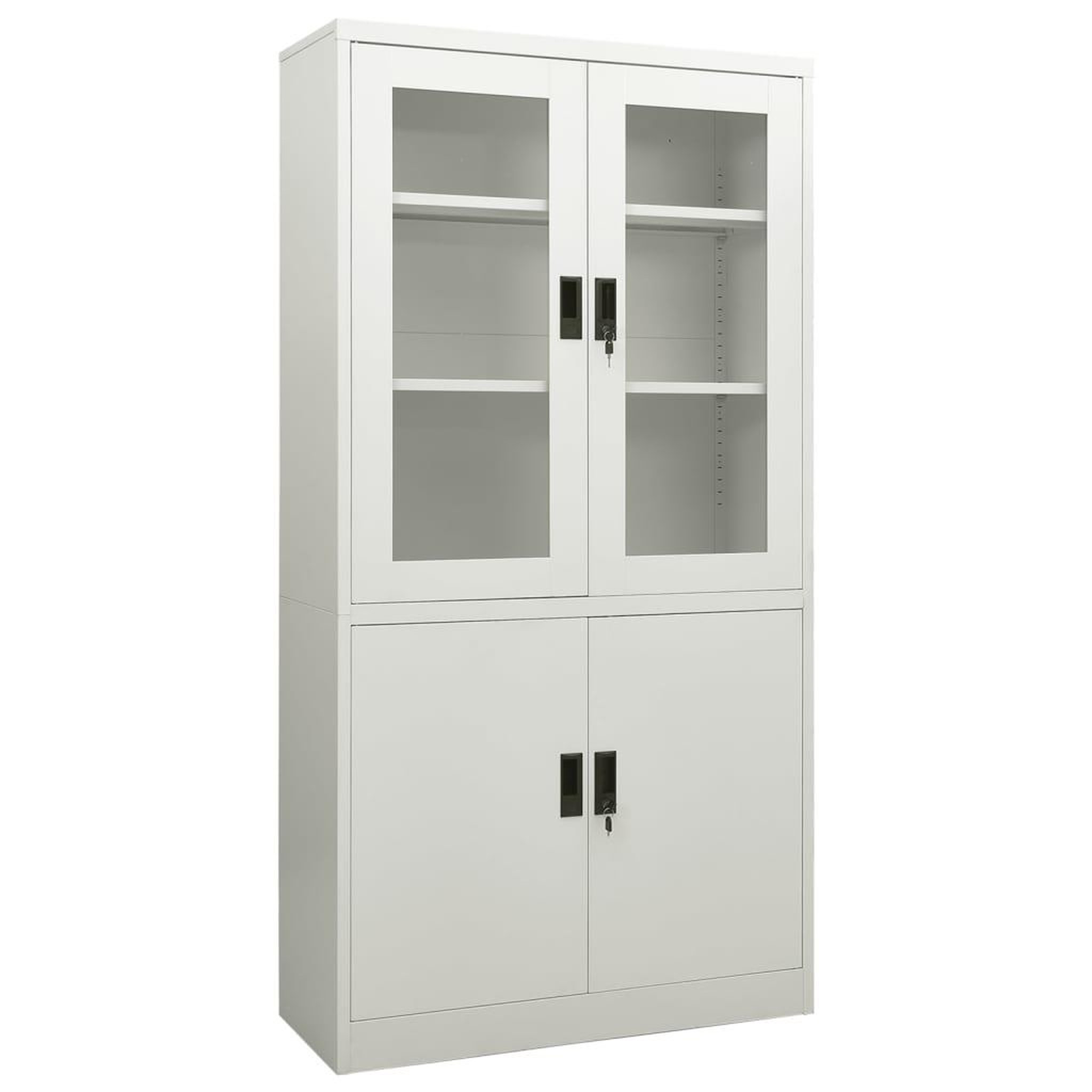 VIDAXL Armoire de bureau Gris clair 90x40x180 cm Acier