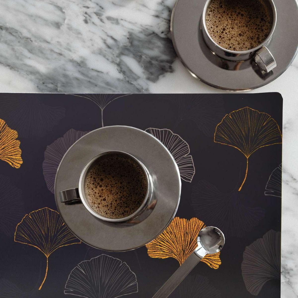 HABITABLE Lot de 6 sets de table Tajink - 28 x 43 cm - Noir