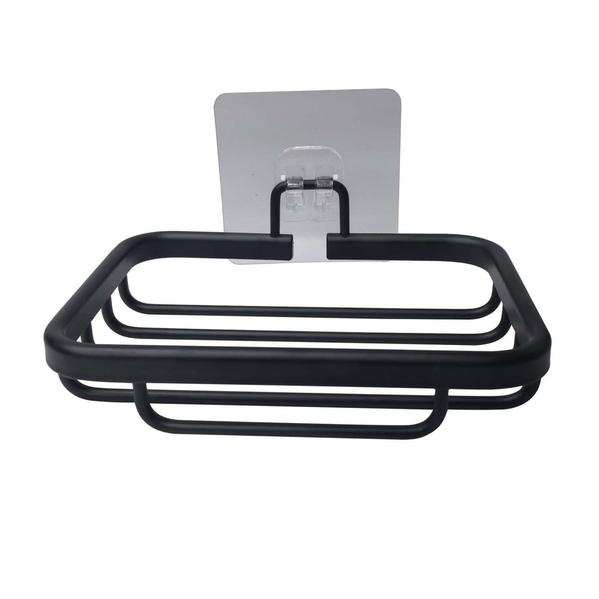 Douceur d'Intérieur Porte savon mural adhésif  filaire  14cm noir